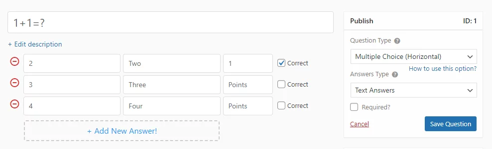 horizontal questions
