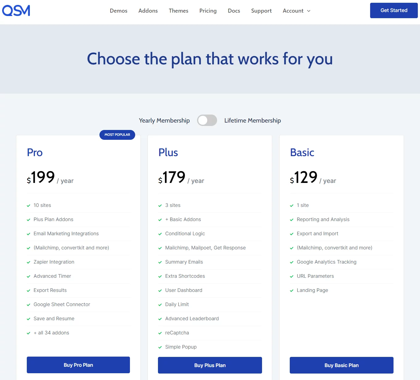 QSM vs Formidable Forms: Pricing