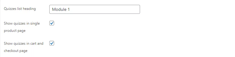 Quiz List Settings - QSM WooCommerce
