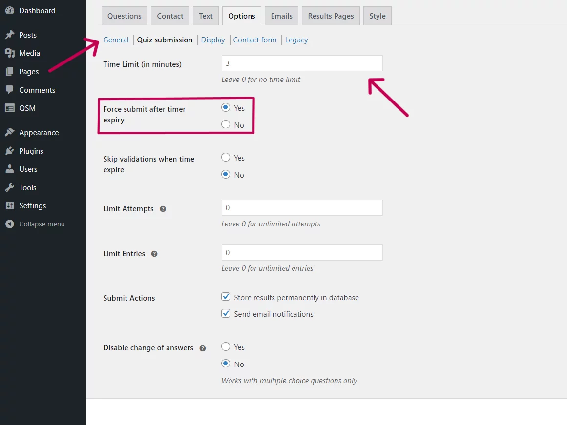 Creating an Auto-Submit Quiz