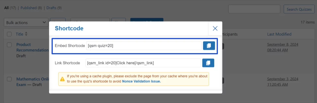 How to Embed a Survey in the WordPress Website With Quiz and Survey Master? Embed Shortcode