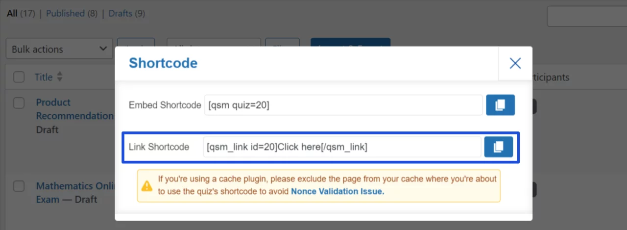 How to Embed a Survey in the WordPress Website With Quiz and Survey Master? Link Shortcode - Embed a Survey