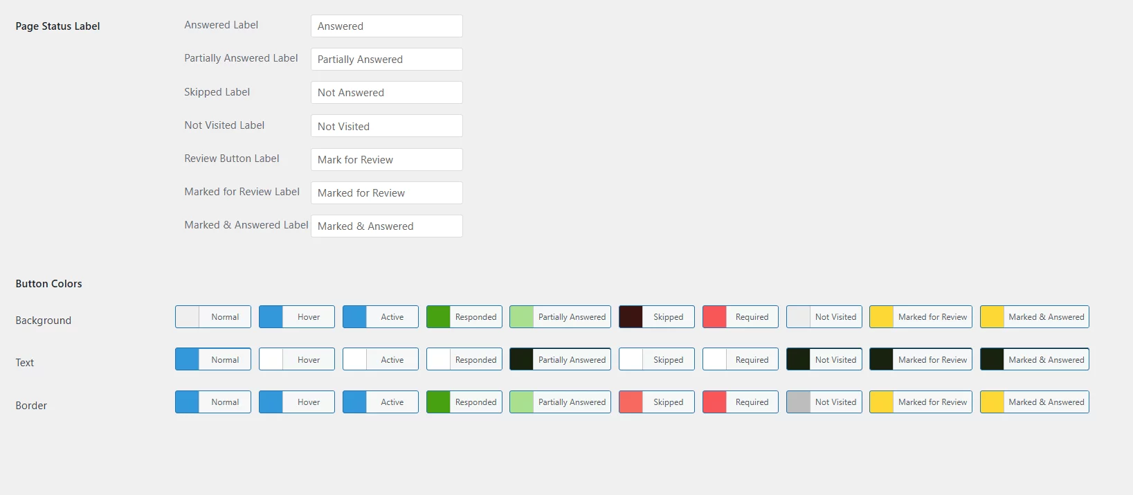 Quiz Navigator customize navigation buttons