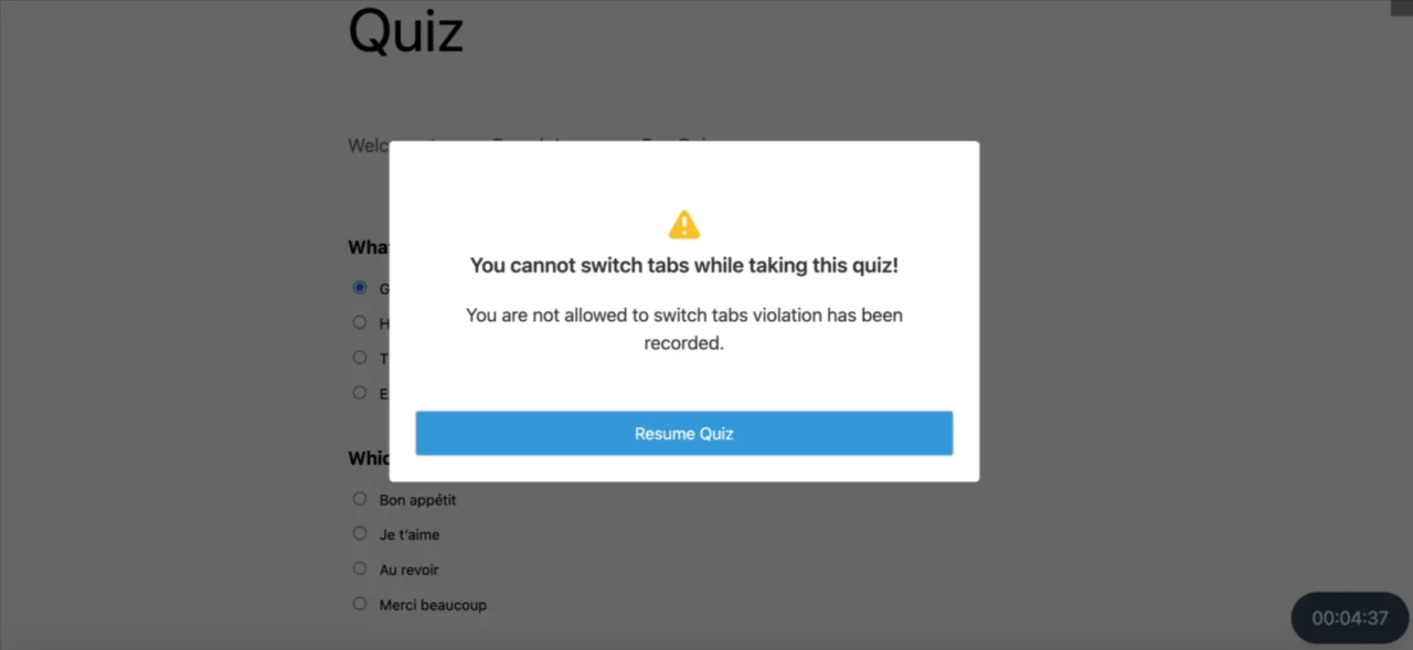 Top 4 Ways of Ensuring Exam Security with Online Quiz Proctor Switch Tab - Ensuring Exam Security with Online Quiz Proctor