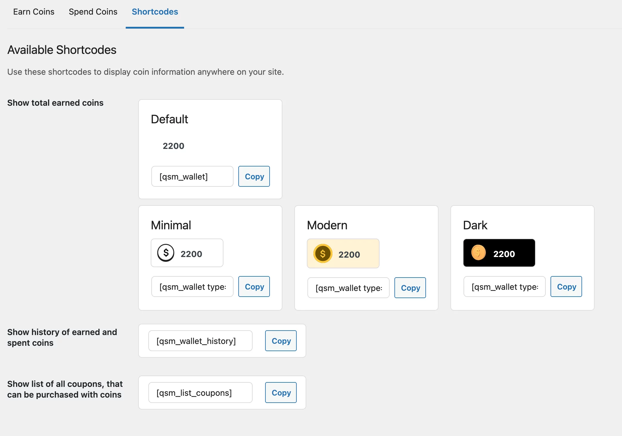 add gamify shortcodes