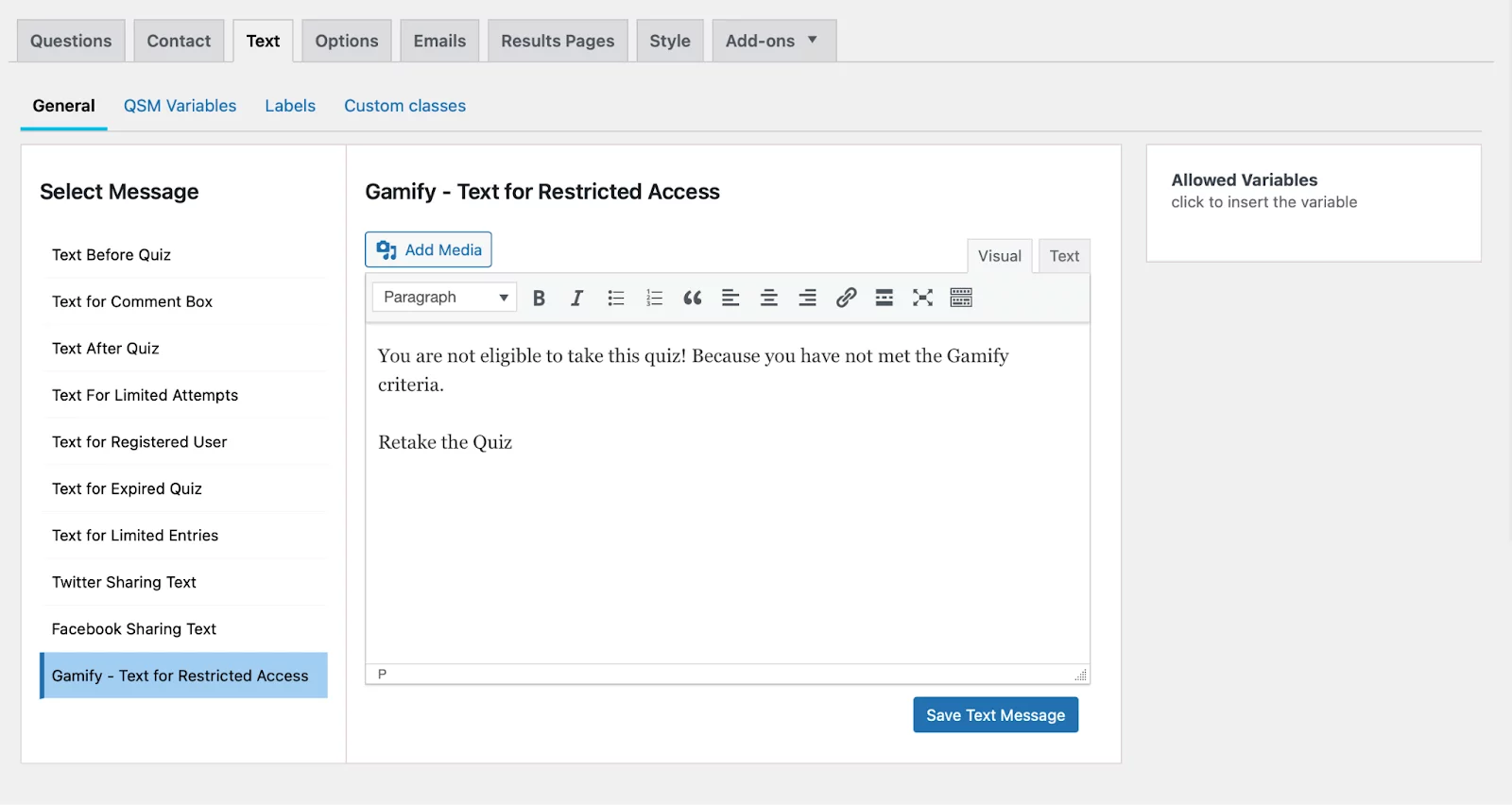Gamify text for restricted access