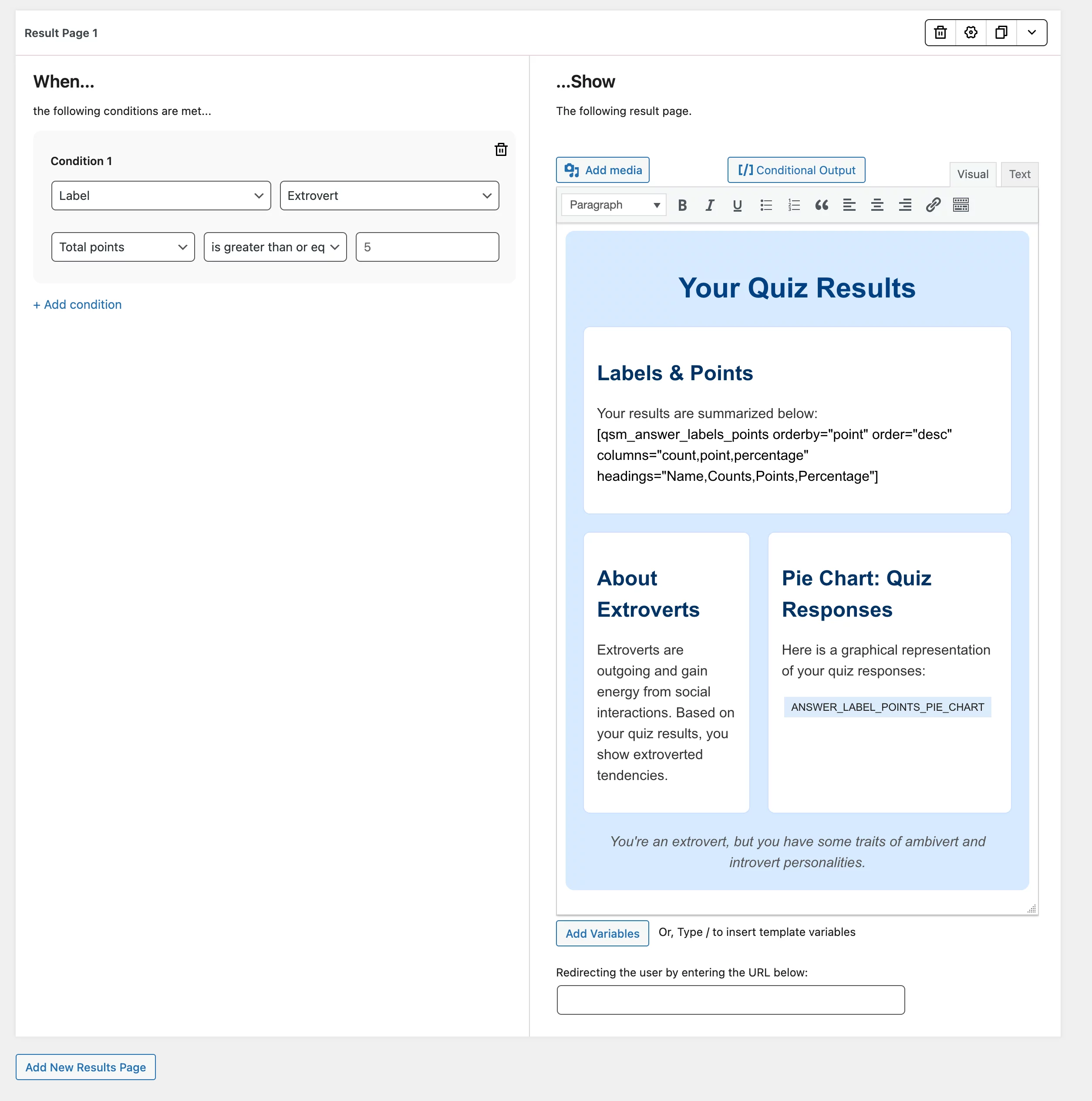 adv assessment result page customize 1