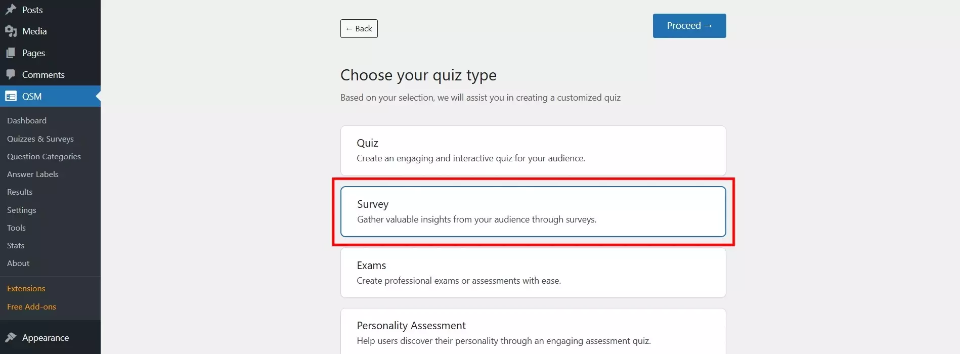 create-survey-in-wordpress-qsm