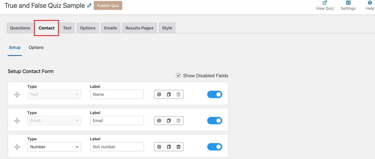 How to Create a Free True or False Quiz in WordPress? (4 Easy Steps) True or False Quiz in WordPress - Contact