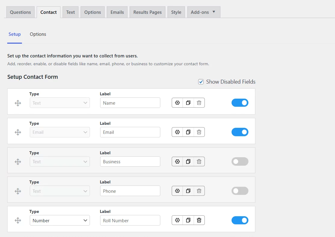 How to Create a Quiz in WordPress: 5 Easy Steps (No Coding) qsm contact tab