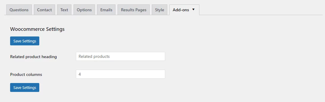 WooCommerce Settings Related Products